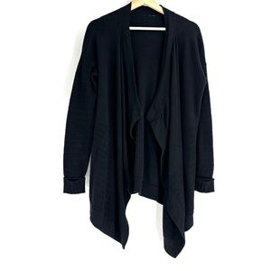 lululemon athletica Find your Calm wrap cardigan sweater black pockets